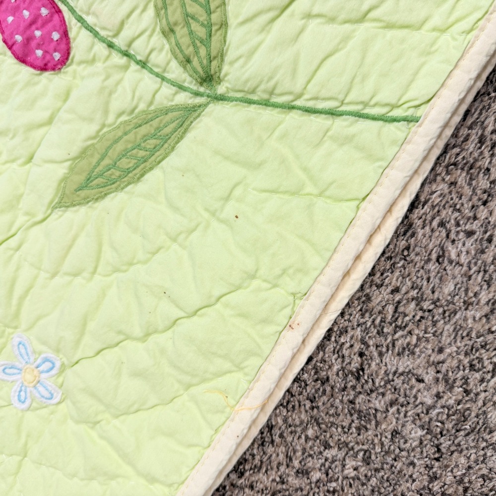 Pottery Barn Kids Floral Daisy Garden Quilt Comforter 2 Shams Full Queen 86 x 86 - Picture 11 of 11
